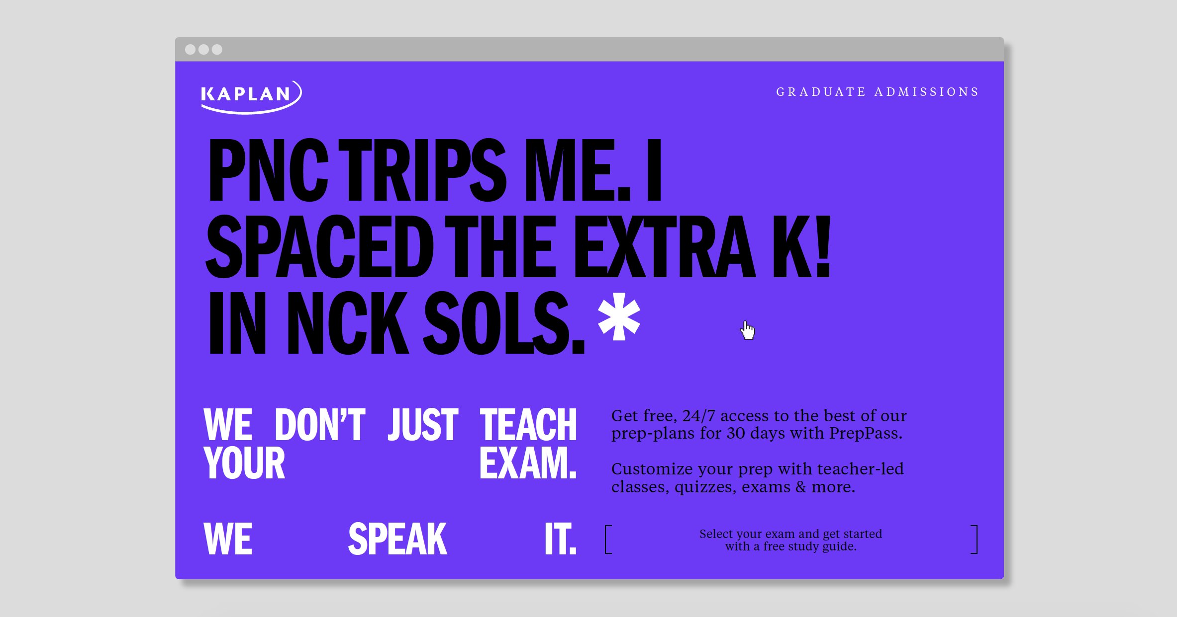 Display banner: PNC trips me