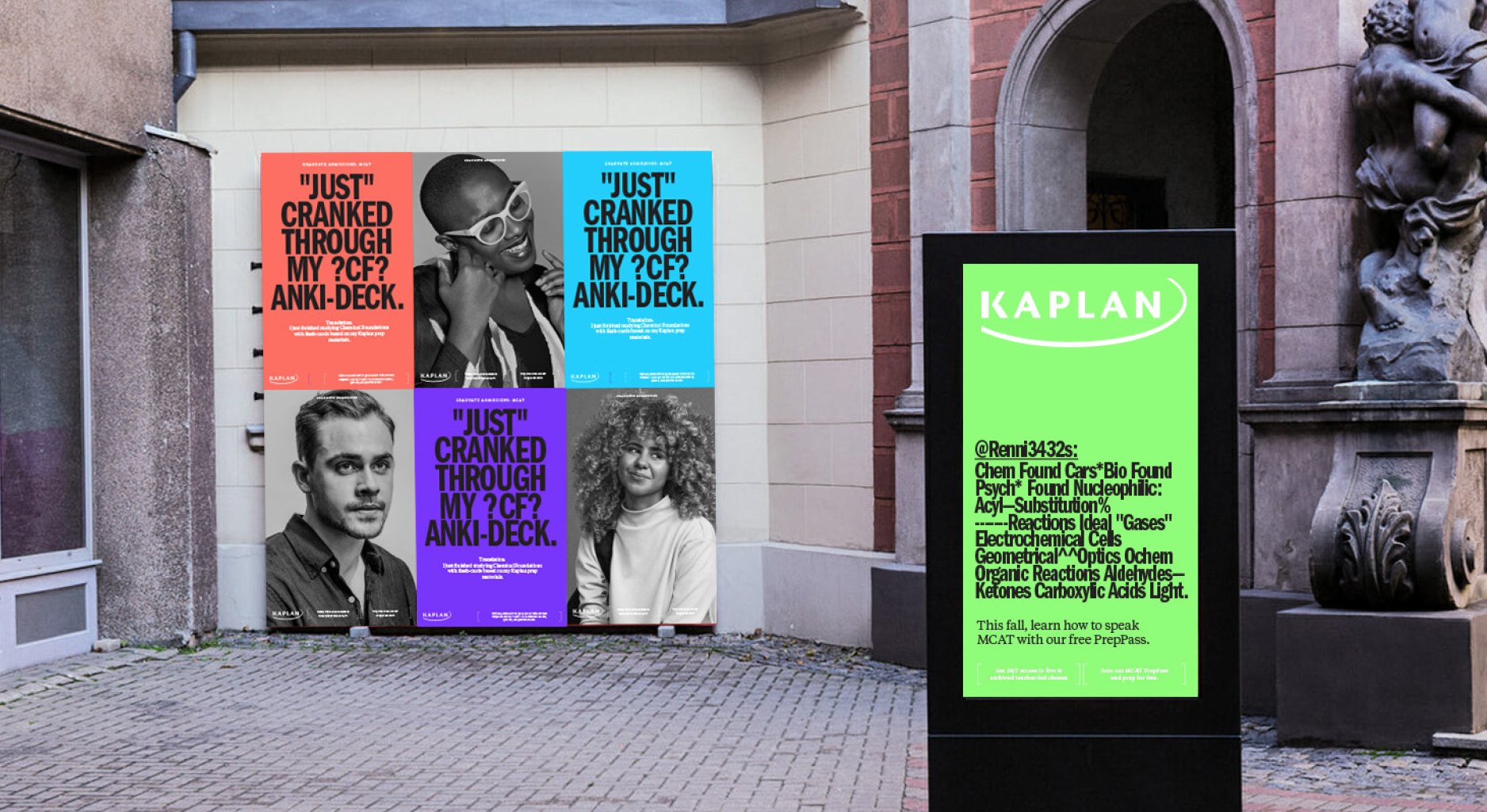 Kaplan Back to School posters on a city wall
