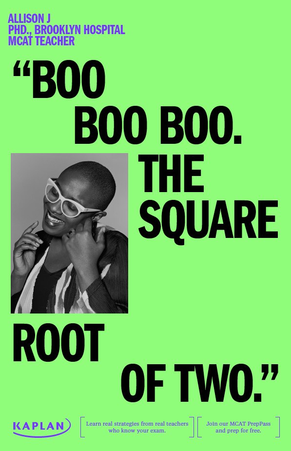 Poster: Boo boo boo, the square root of two