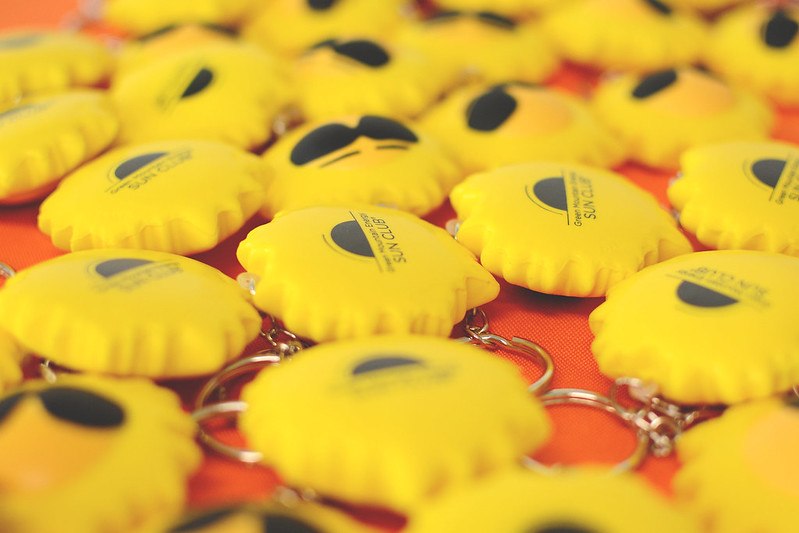 Sun-shaped keychains