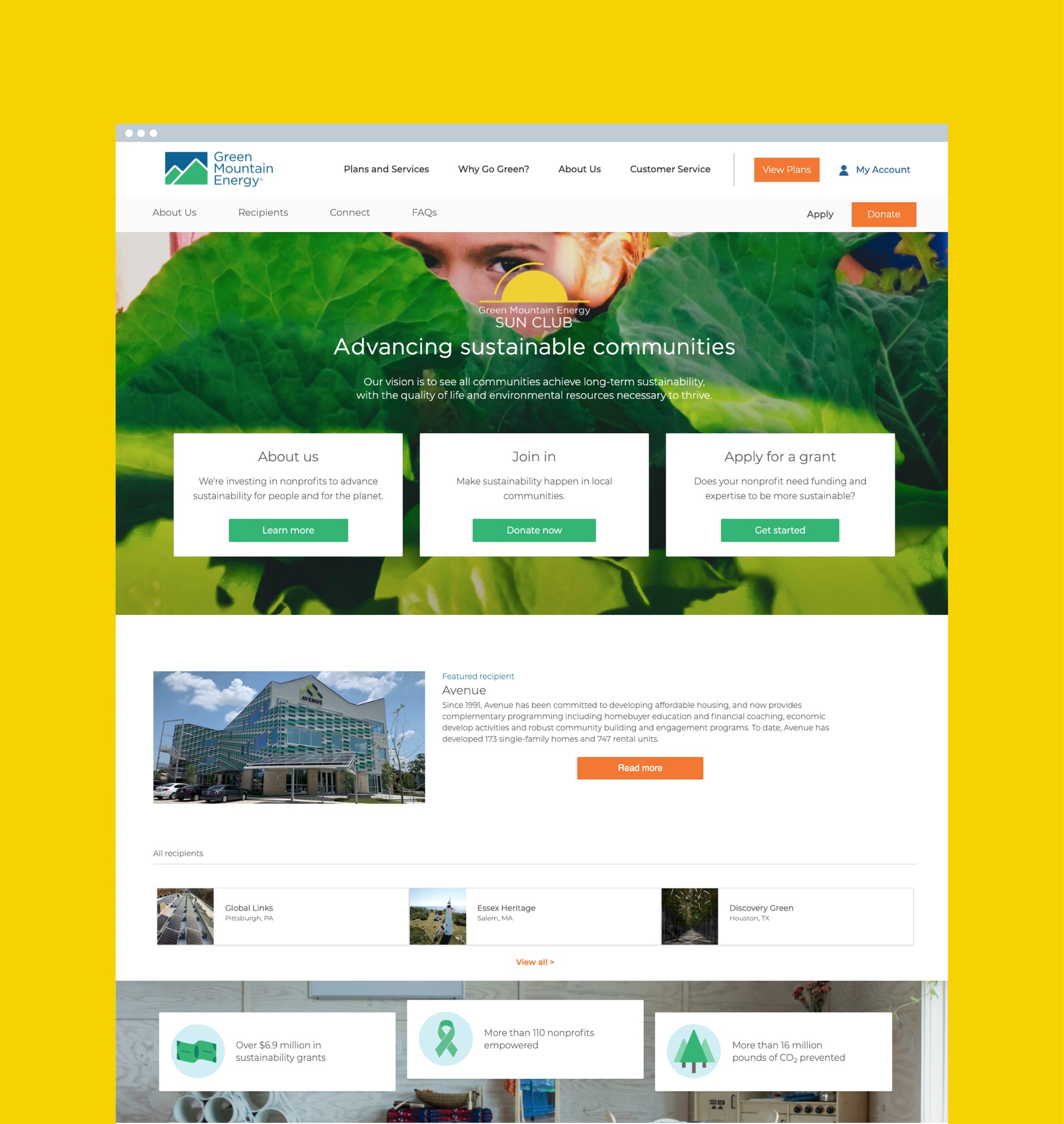 Sun Club website