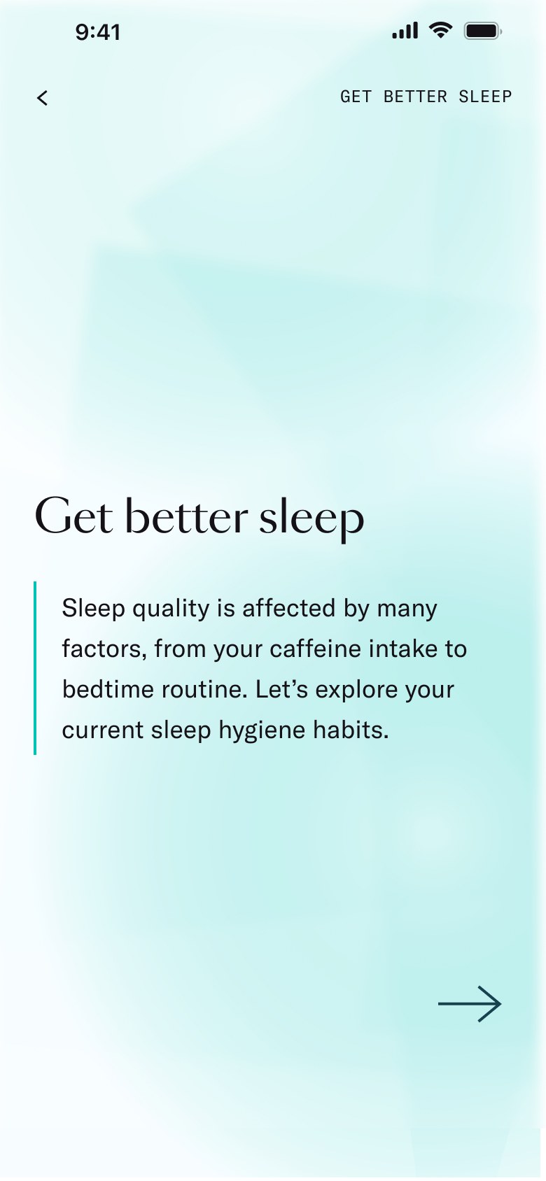 Get better sleep journey introduction