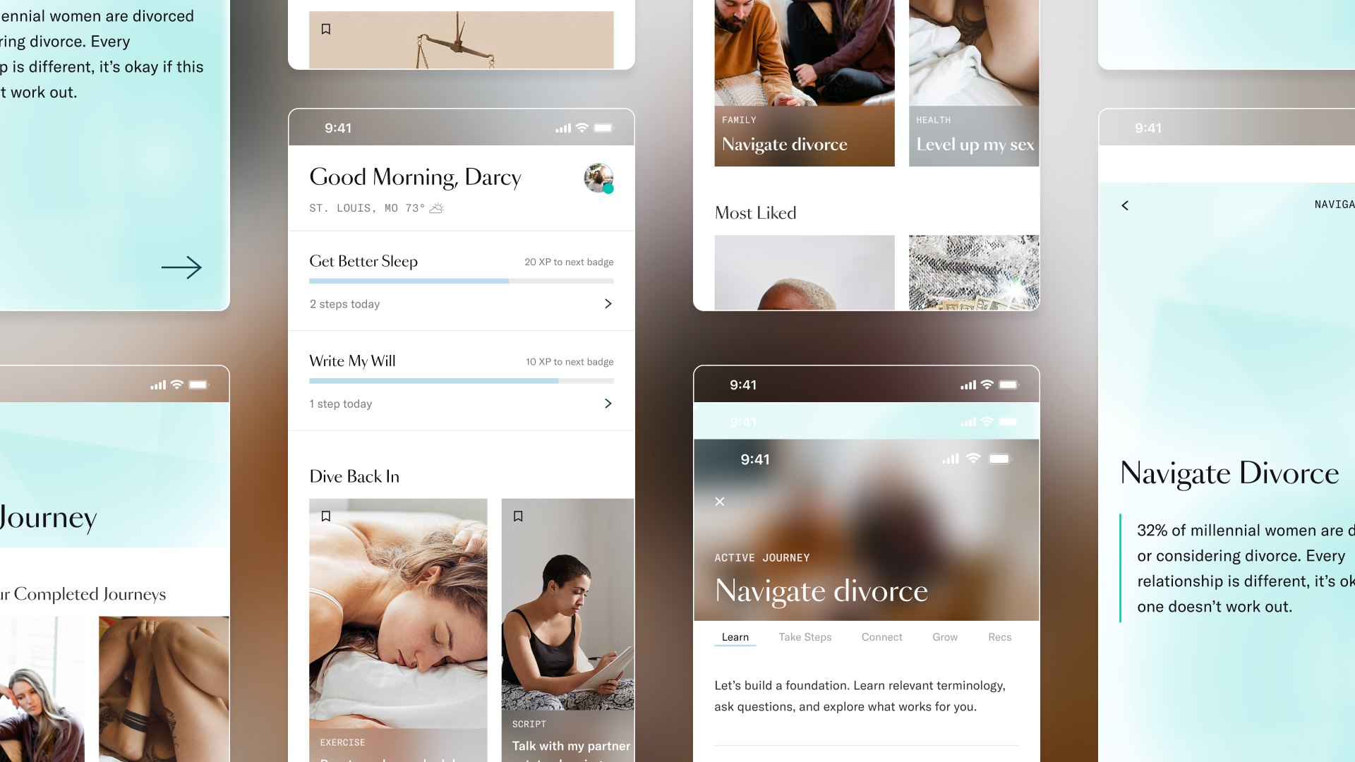 theSkimm product screens